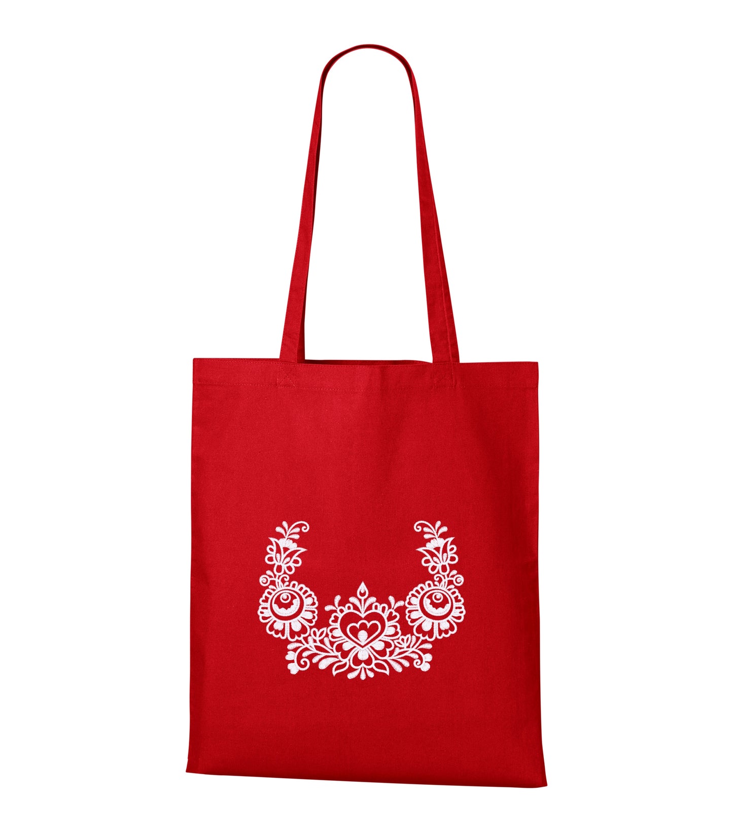 Nákupní taška s modrotiskovou výšivkou