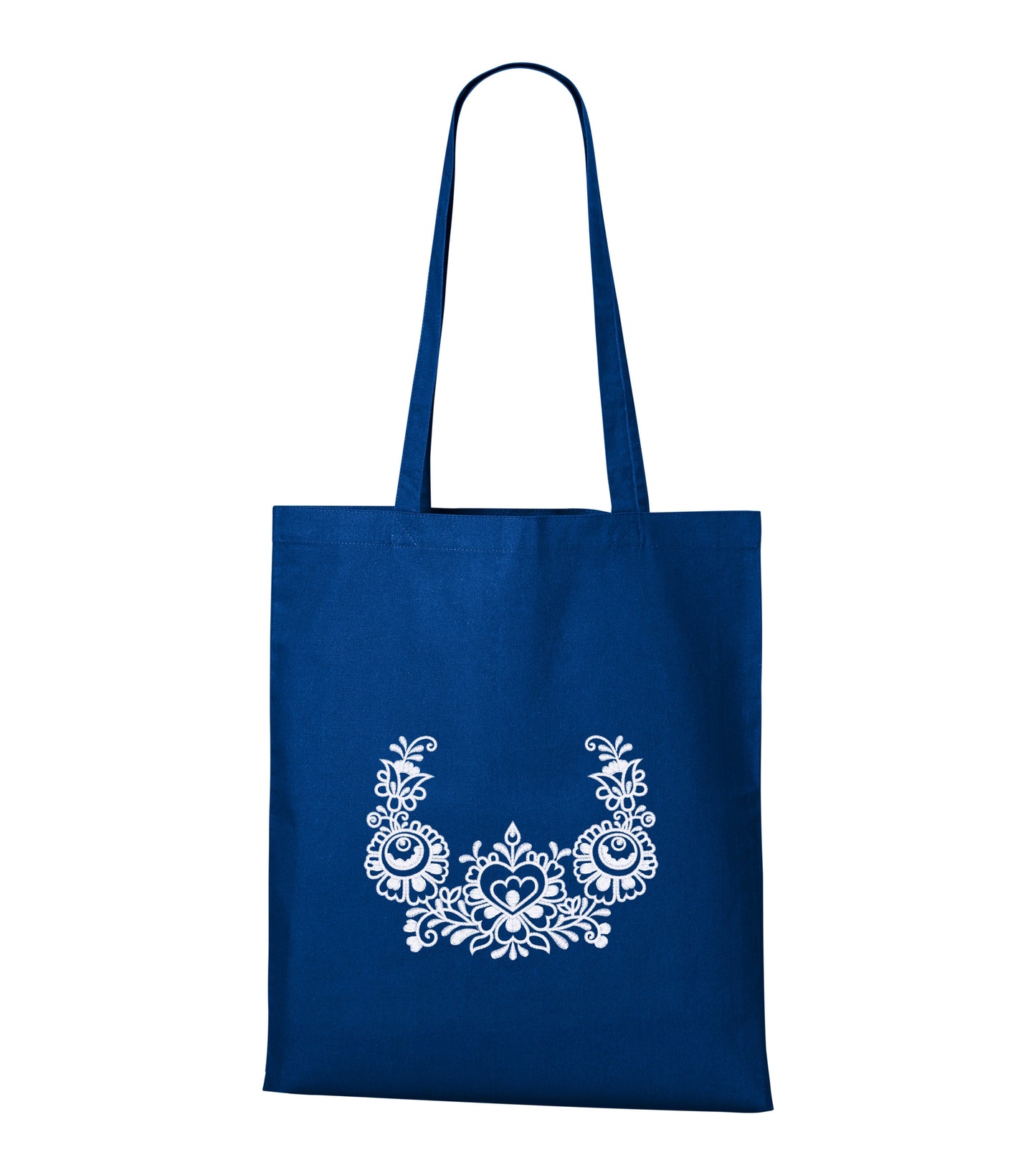 Nákupní taška s modrotiskovou výšivkou