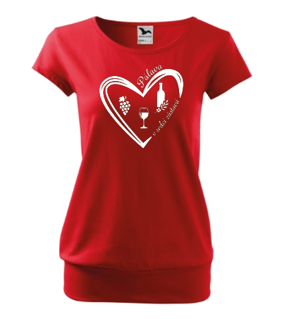 Tričko Pálava s bílým potiskem - dámské, volnější střih