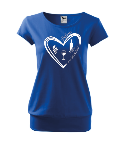 Tričko Pálava s bílým potiskem - dámské, volnější střih