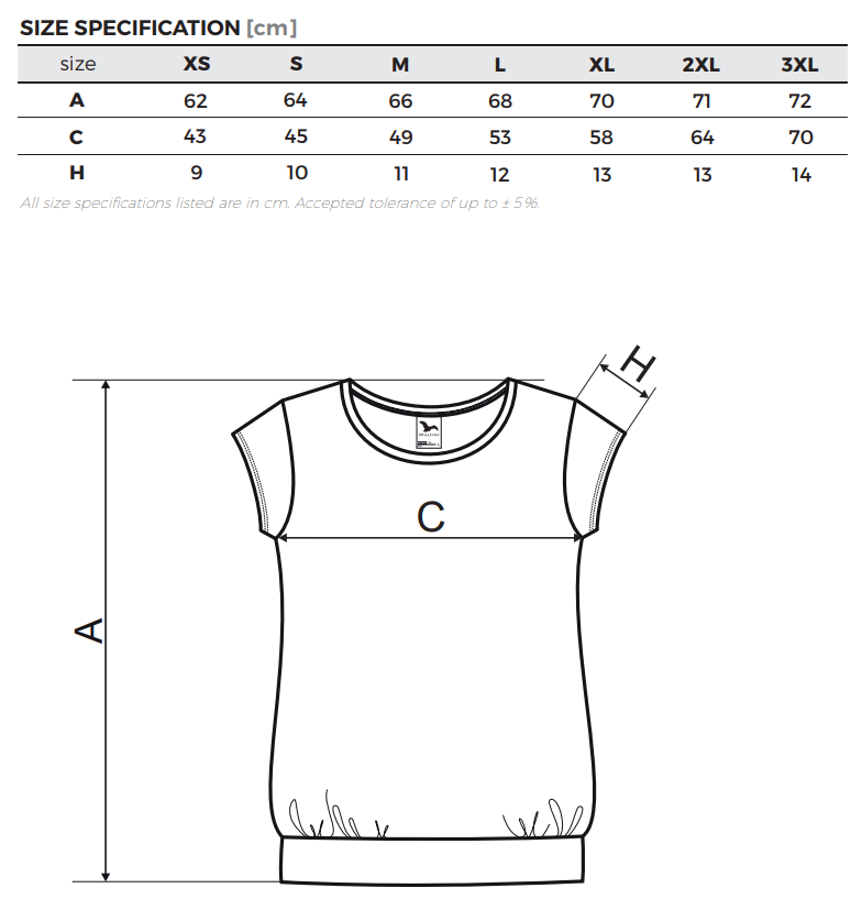 Tričko Pálava s bílým potiskem - dámské, volnější střih